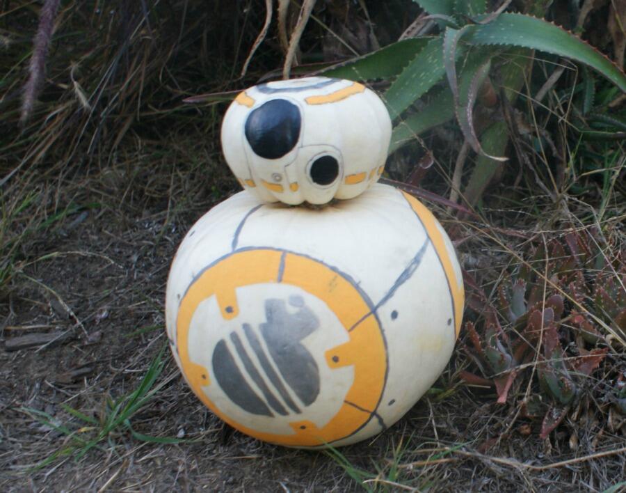 Paint the Perfect 'Star Wars' BB-8 Droid Pumpkin
