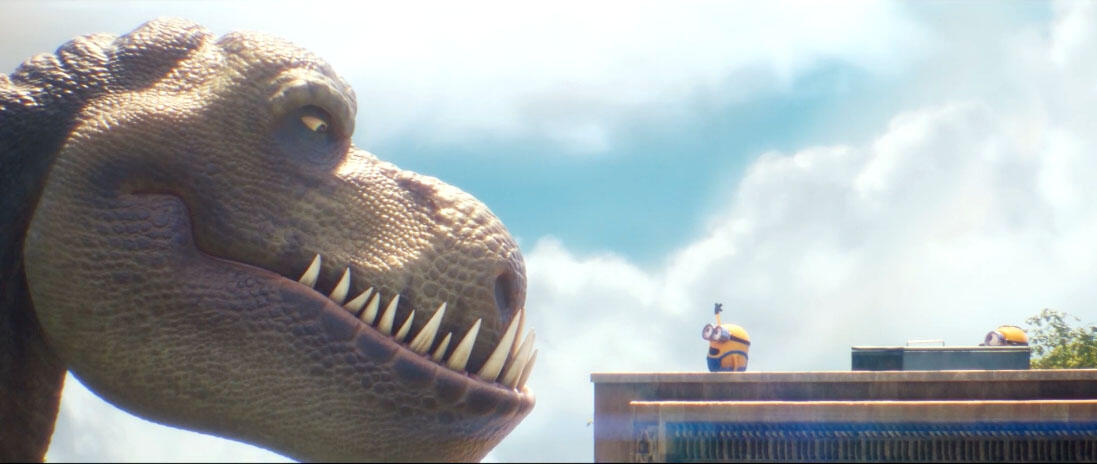 Exclusive Video: The Worlds of 'Jurassic Park Dominion' And 'Minions: The Rise Of Gru' Collide