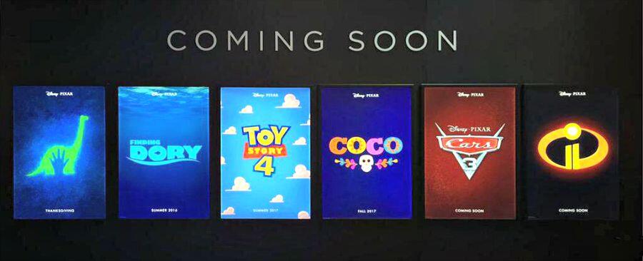 See the First Posters for 'Finding Dory,' 'The Incredibles 2,' 'Alice in Wonderland 2,' 'Toy Story 4' and More