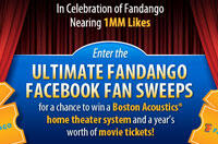 Fandango Surpasses 1 Million Facebook Fans, Offers Chance to Win Tickets for a Year