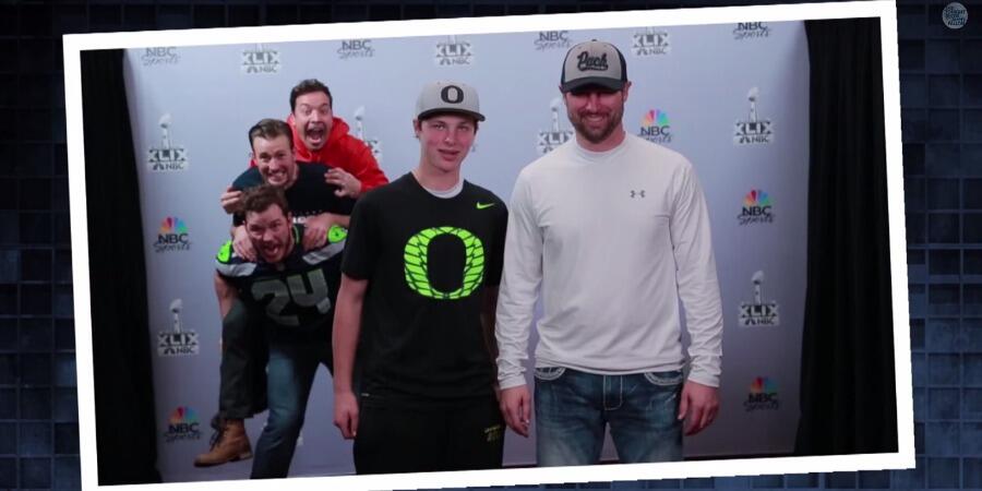 Watch Chris Pratt, Chris Evans and Jimmy Fallon Photobomb Football Fans