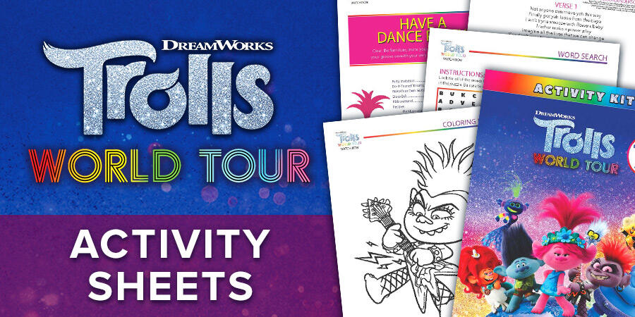 Check Out these 'Trolls World Tour' Activity Sheets