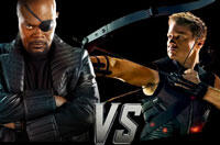 Avengers Showdown: Nick Fury vs. Hawkeye – Tell Us Who Wins and You Could Win Fandango Bucks!
