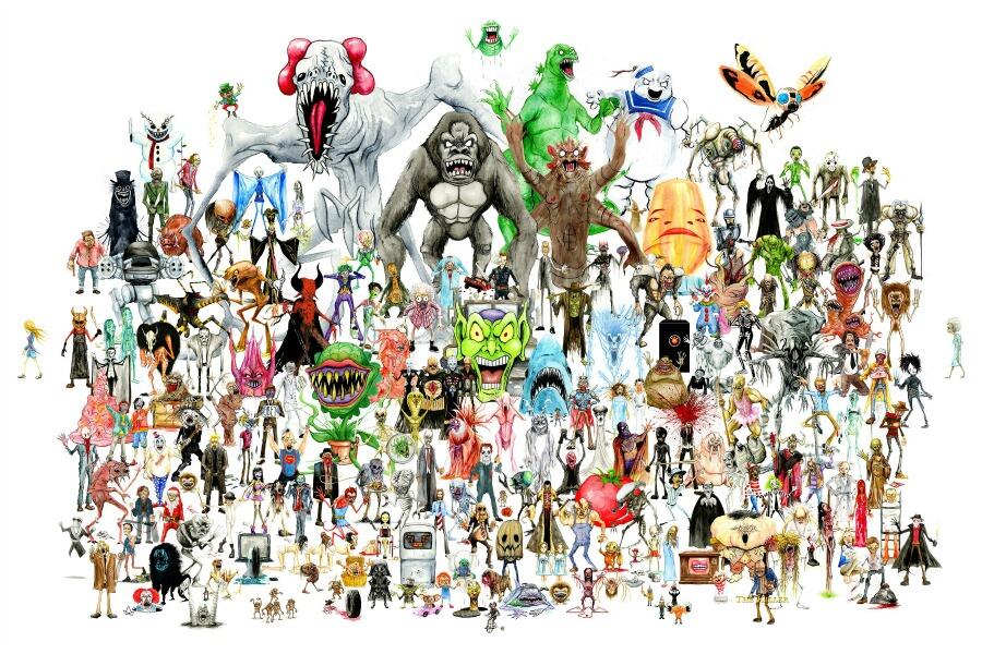 There Are 185 Classic Movie Monsters in This Image -- How Many Can You Name?