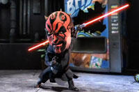 Yoda Battles Darth Maul in Lipton Brisk Commercial and Do You Want to Eat This Darth Vader Burger?... No, You Don't.