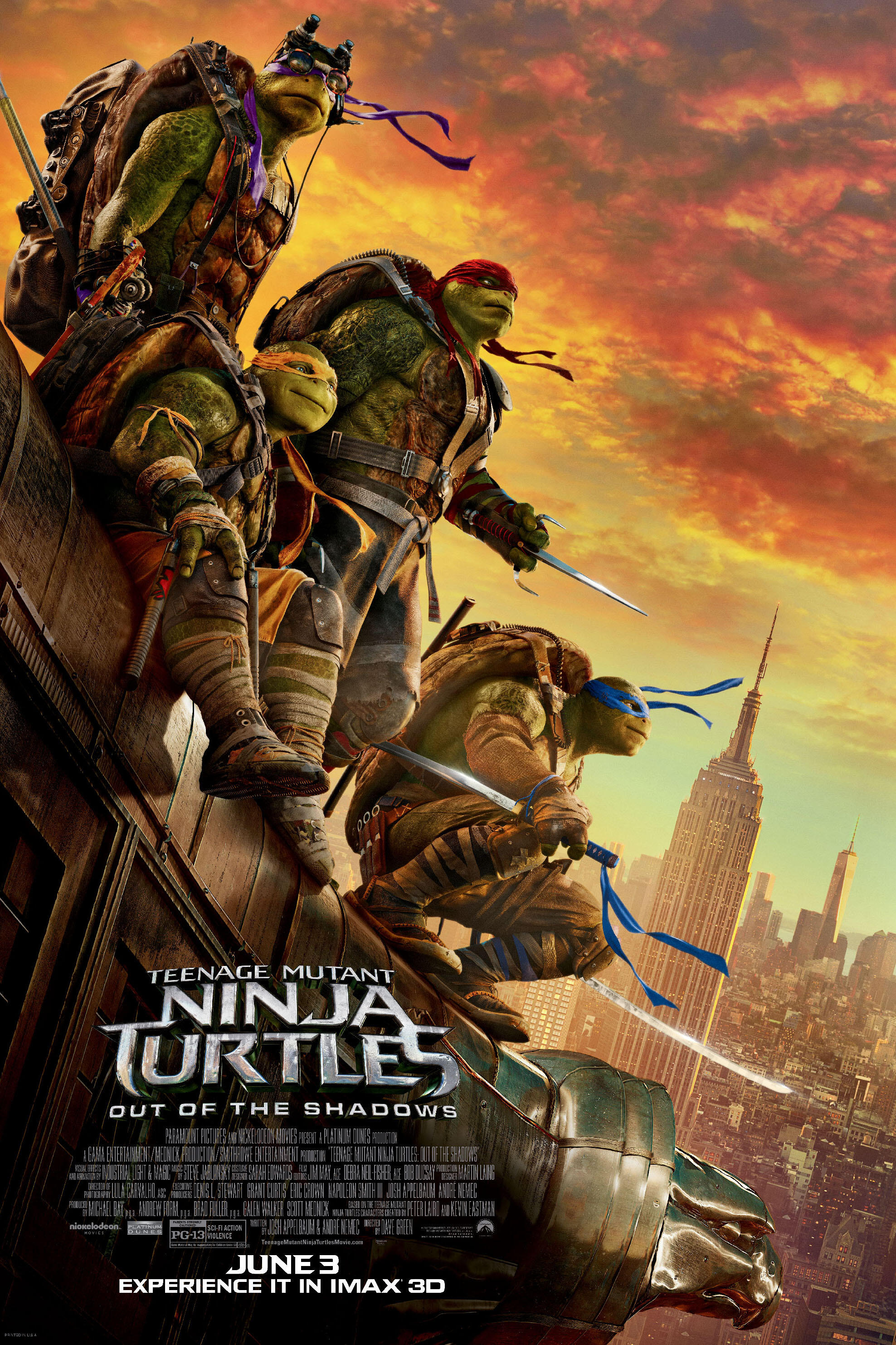 Teenage Mutant Ninja Turtles Out of the Shadows IMAX Movie Photos and