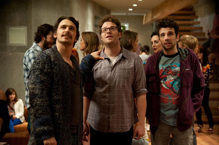 James Franco, Seth Rogen and Jay Baruchel in