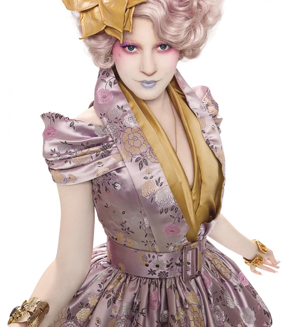 effie trinket purple dress The Looks of Effie Trinket