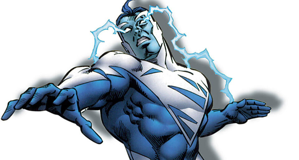blue superman suit
