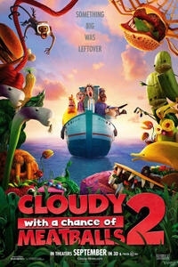 Cloudy with a Chance of Meatballs 2 3D Movie Poster