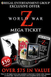 World War Z 3D Mega Ticket Movie Poster