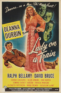 LADY ON A TRAIN/ESCAPE IN THE FOG Movie Poster