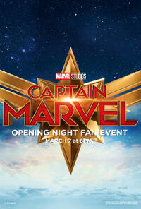 Captain Marvel Opening Night Fan Event 3D Movie Poster