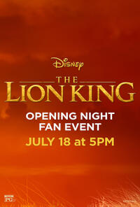 The Lion King Opening Night Fan Event Movie Poster