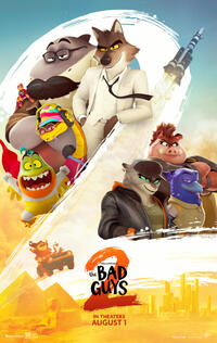Double Feature: The Bad Guys 2 (2025) / The Naked Gun (2025) Movie Poster