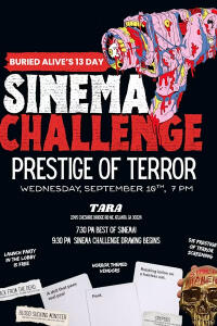 Sinema Challenge Launch Party & Prestige of Terror Movie Poster