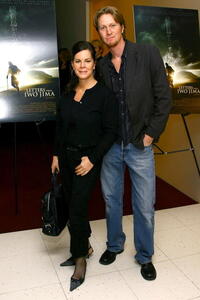 Marcia Gay Harden and Thaddaeus Scheel at the New York premiere of  "Letters From Iwo Jima" 