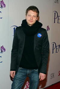 Actor Simon Woods at the L.A. premiere of "Penelope."