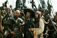Chow Yun-Fat, Geoffrey Rush and Johnny Depp in "Pirates of the Caribbean: At World's End."