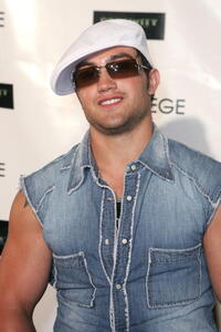 Johnny Blazer at the L.A. premiere of "Captivity."