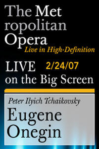 Poster art for "The Metropolitan Opera: Eugene Onegin."