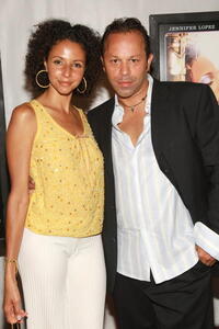 Actor Nelson Vasquez and wife at the N.Y. premiere of "El Cantante."