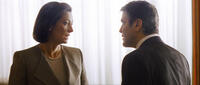 Tilda Swinton and George Clooney in "Michael Clayton."
