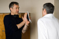 Director Tony Gilroy and George Clooney on the set of "Michael Clayton."