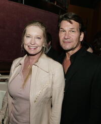 Lisa Niemi and actor Patrick Swayze at the after party of the Hollywood premiere of "Dan in Real Life."
