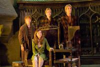 Rupert Grint, Bonnie Wright, James and Oliver Phelps in "Harry Potter and the Order of the Phoenix."