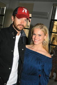 "Spider-Man 3" star Topher Grace and actress Leven Rambin at the VMA Style Villa in N.Y.