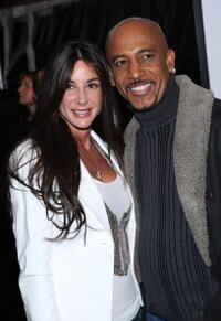 Tara Fowler and TV personality Montell Williams at the N.Y. premiere of "I Am Legend."