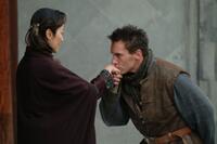 Michelle Yeoh and Jonathan Rhys Meyers as George Hogg in "The Children of Huang Shi."
