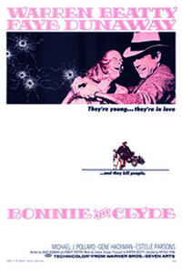 Poster art for "Bonnie and Clyde."