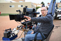 Director Greg Mottola on the set of "Superbad."