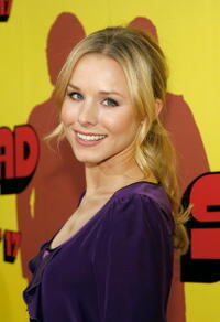 Actress Kristen Bell at the Hollywood premiere of "Superbad."