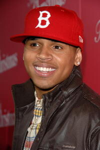 Singer and actor Chris Brown at the Hollywood premiere of "This Christmas."