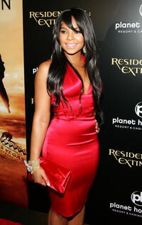 "Resident Evil: Extinction" star Ashanti at the Las Vegas premiere.