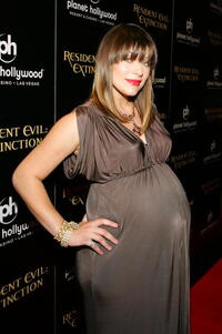 "Resident Evil: Extinction" star Milla Jovovich at the Las Vegas premiere.