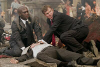 Richard T. Jones and Dennis Quaid in "Vantage Point."