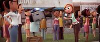 Manny voiced by Benjamin Bratt and Sam Sparks voiced by Anna Faris in "Cloudy With A Chance Of Meatballs."