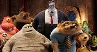 Murray the Mummy voiced by Cee Lo Green, Frank voiced by Kevin James, Wayne voiced by Steve Buscemi and Wanda voiced by Molly Shannon in "Hotel Transylvania."