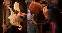 Quasimodo voiced by Jon Lovitz, Johnnystein voiced by Andy Samberg and Dracula voiced by Adam Sandler in "Hotel Transylvania."