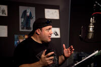 Kevin James on the set of "Hotel Transylvania."