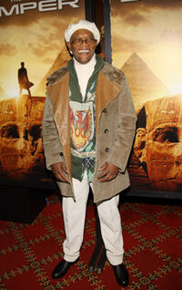 Actor Samuel L. Jackson at the N.Y. premiere of "Jumper."