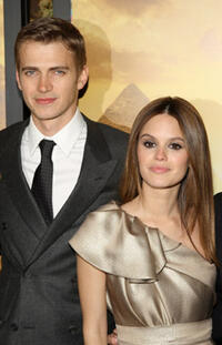 Actors Hayden Christensen and Rachel Bilson at the N.Y. premiere of "Jumper."