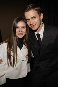 Actor Hayden Christensen and guest at the after party of the N.Y. premiere of "Jumper."