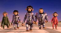A scene from "Space Chimps."