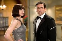 Anne Hathaway as Agent 99 and Steve Carell as Maxwell Smart in "Get Smart."