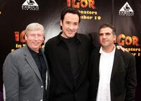 Producer Max Howard, John Cusack and Producer John Eraklis at the California premiere of "Igor."